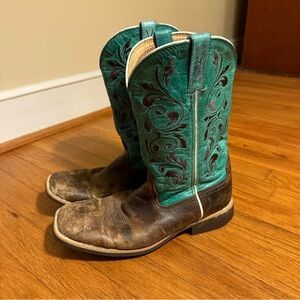 Twisted X Tourquoise and Brown Boots